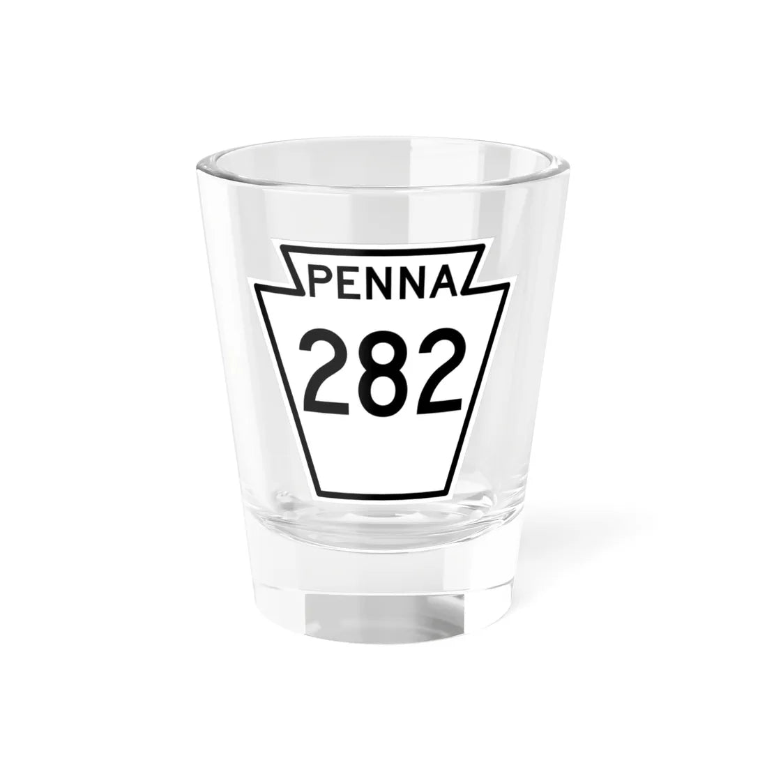 PA-282 1948 (Pennsylvania) (Road Sign) Shot Glass 1.5oz 1.5oz - Go Mug Yourself