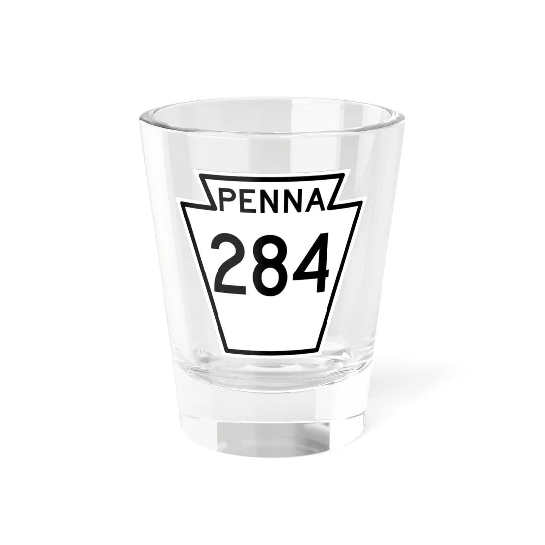 PA-284 1948 (Pennsylvania) (Road Sign) Shot Glass 1.5oz 1.5oz - Go Mug Yourself