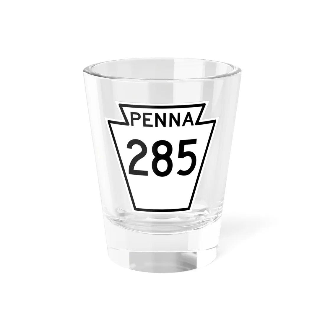 PA-285 1948 (Pennsylvania) (Road Sign) Shot Glass 1.5oz 1.5oz - Go Mug Yourself