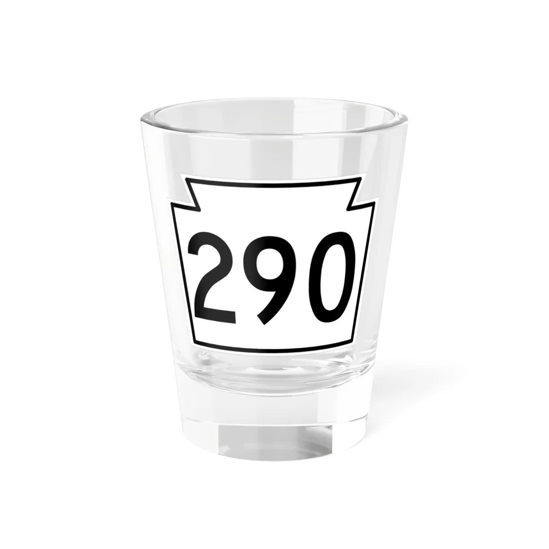PA-290 1962 (Pennsylvania) (Road Sign) Shot Glass 1.5oz 1.5oz - Go Mug Yourself