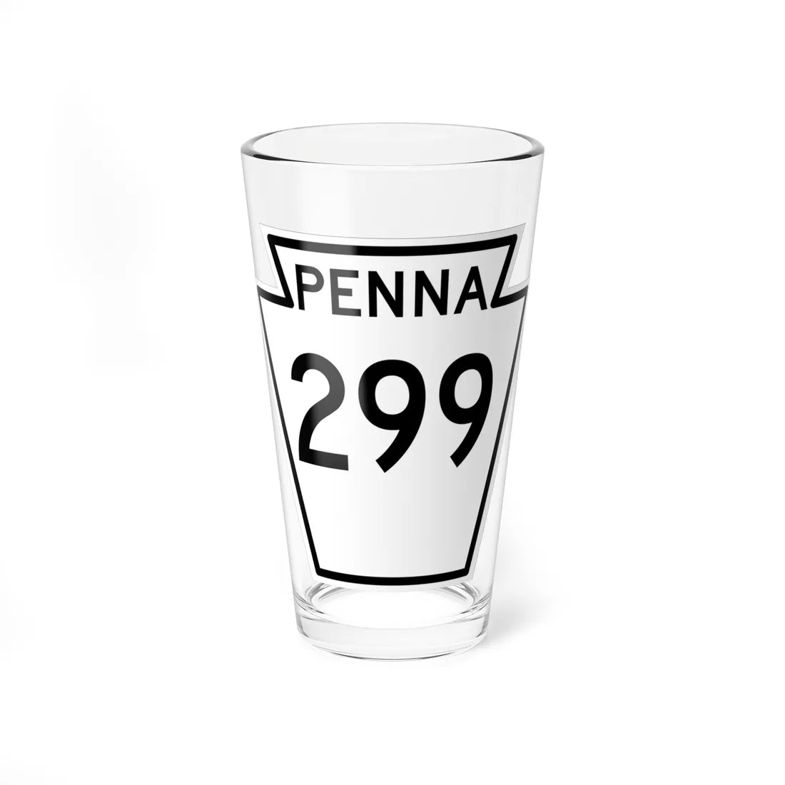 PA-299 1948 (Pennsylvania) (Road Sign) Pint Glass 16oz 16oz - Go Mug Yourself