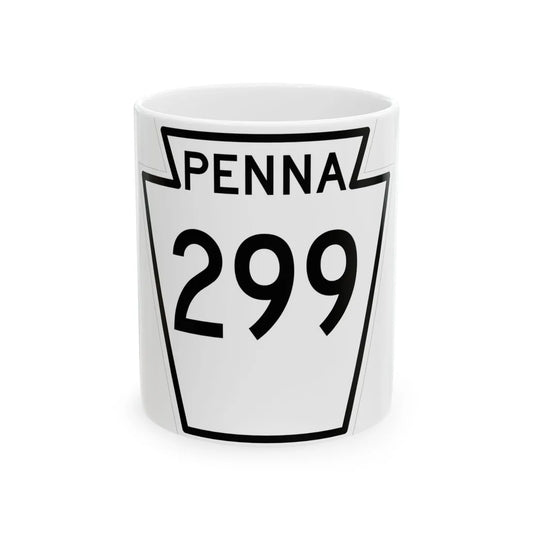 PA-299 1948 (Pennsylvania) (Road Sign) White Coffee Mug 11oz - Go Mug Yourself