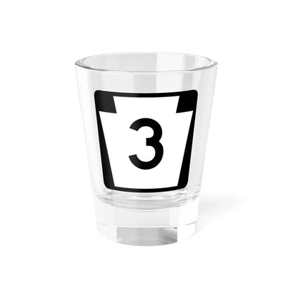 PA-3 (Pennsylvania) (Road Sign) Shot Glass 1.5oz 1.5oz - Go Mug Yourself