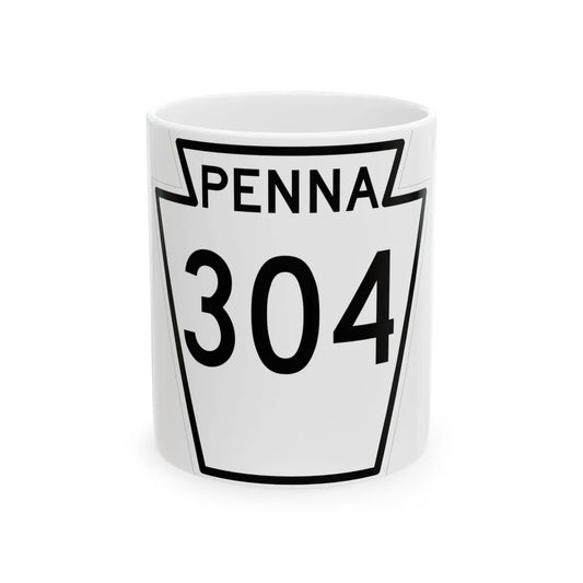 PA-304 1948 (Pennsylvania) (Road Sign) White Coffee Mug 11oz - Go Mug Yourself