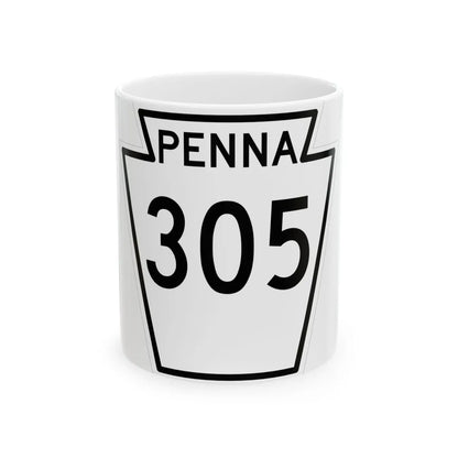 PA-305 1948 (Pennsylvania) (Road Sign) White Coffee Mug 11oz - Go Mug Yourself
