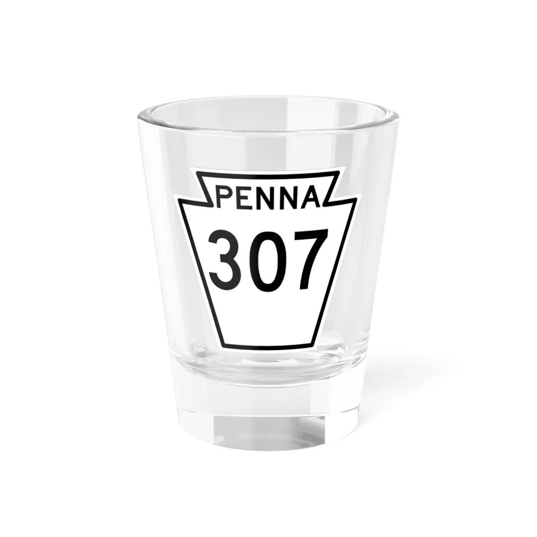 PA-307 1948 (Pennsylvania) (Road Sign) Shot Glass 1.5oz 1.5oz - Go Mug Yourself