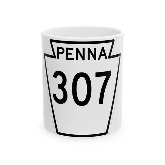 PA-307 1948 (Pennsylvania) (Road Sign) White Coffee Mug 11oz - Go Mug Yourself