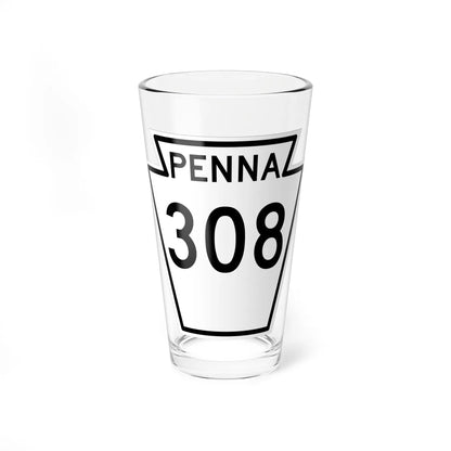 PA-308 1948 (Pennsylvania) (Road Sign) Pint Glass 16oz 16oz - Go Mug Yourself
