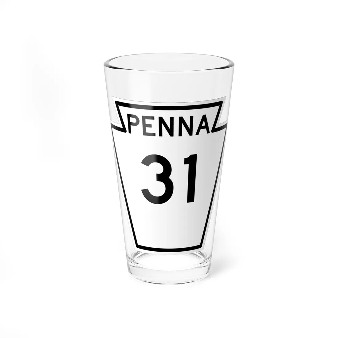 PA-31 1948 (Pennsylvania) (Road Sign) Pint Glass 16oz 16oz - Go Mug Yourself