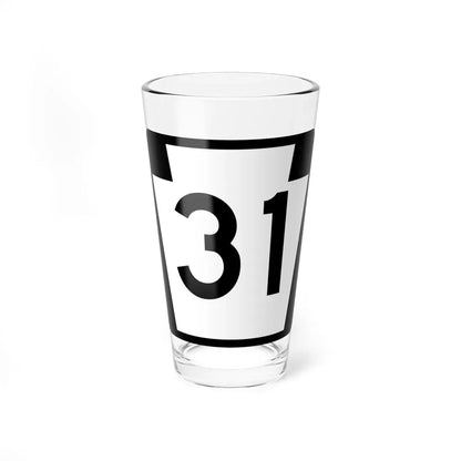 PA-31 (Pennsylvania) (Road Sign) Pint Glass 16oz 16oz - Go Mug Yourself