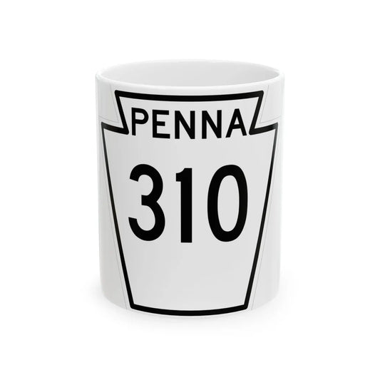 PA-310 1948 (Pennsylvania) (Road Sign) White Coffee Mug 11oz - Go Mug Yourself