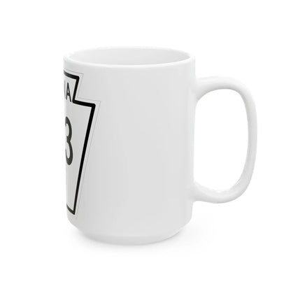 PA-313 1948 (Pennsylvania) (Road Sign) White Coffee Mug - Go Mug Yourself