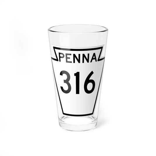 PA-316 1948 (Pennsylvania) (Road Sign) Pint Glass 16oz 16oz - Go Mug Yourself