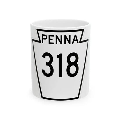 PA-318 1948 (Pennsylvania) (Road Sign) White Coffee Mug 11oz - Go Mug Yourself