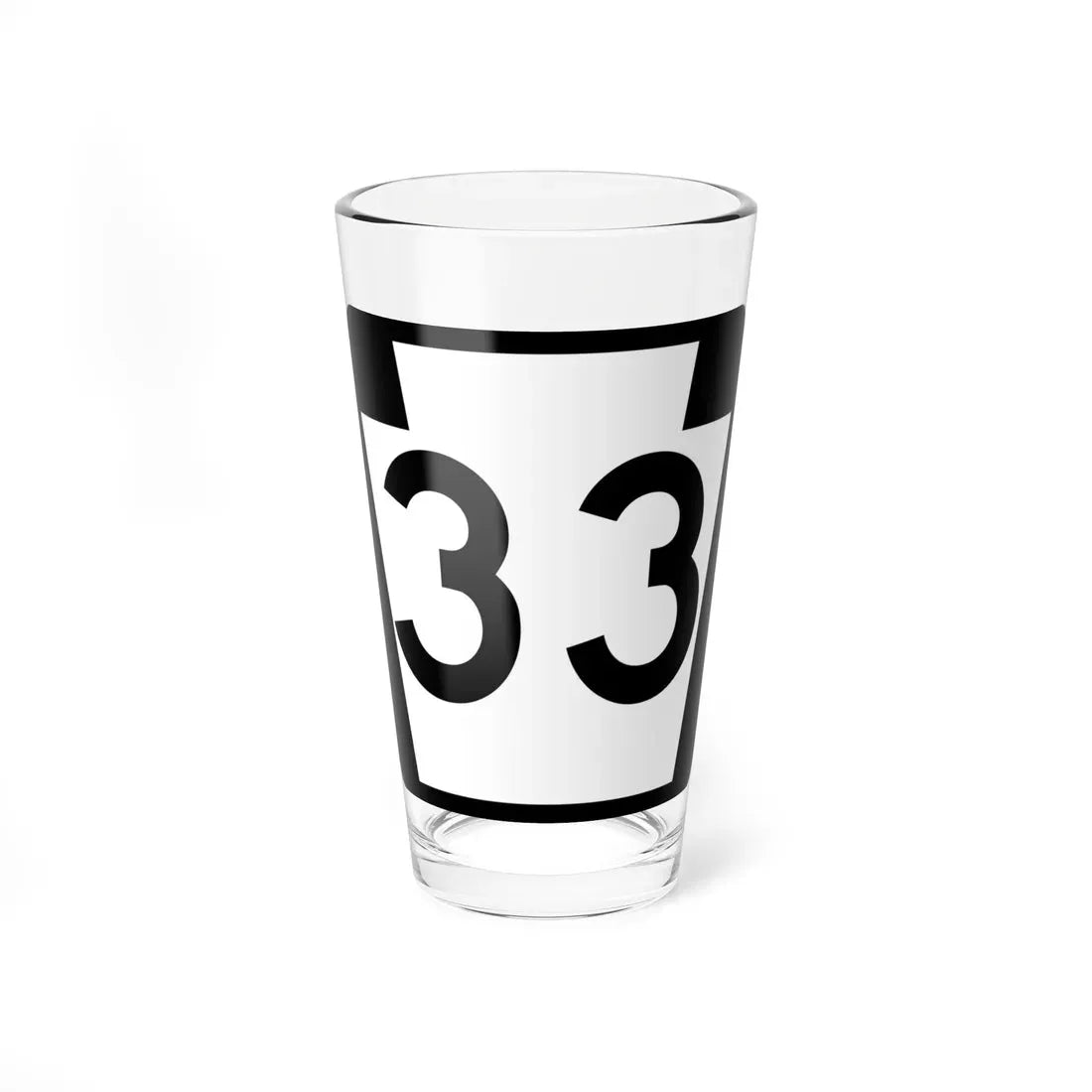 PA-33 (Pennsylvania) (Road Sign) Pint Glass 16oz 16oz - Go Mug Yourself