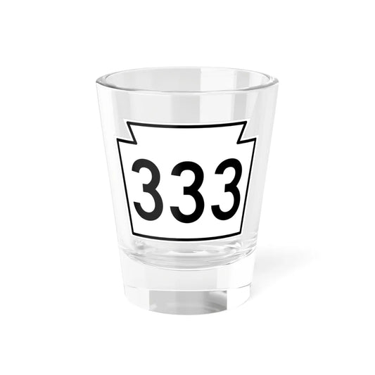 PA-333 1962 (Pennsylvania) (Road Sign) Shot Glass 1.5oz 1.5oz - Go Mug Yourself