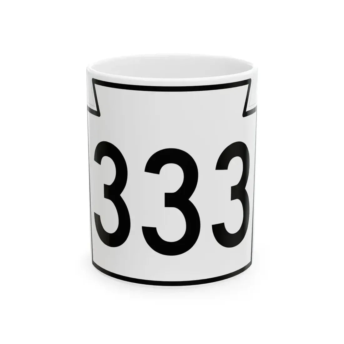 PA-333 1962 (Pennsylvania) (Road Sign) White Coffee Mug 11oz - Go Mug Yourself