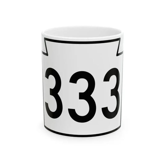 PA-333 1962 (Pennsylvania) (Road Sign) White Coffee Mug 11oz - Go Mug Yourself