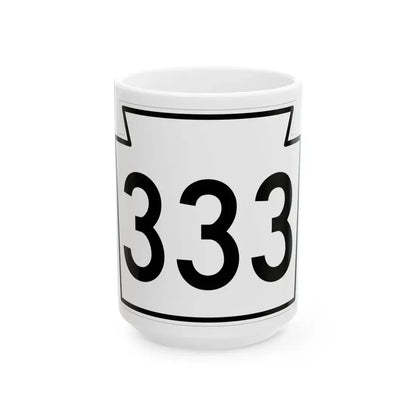 PA-333 1962 (Pennsylvania) (Road Sign) White Coffee Mug 15oz - Go Mug Yourself
