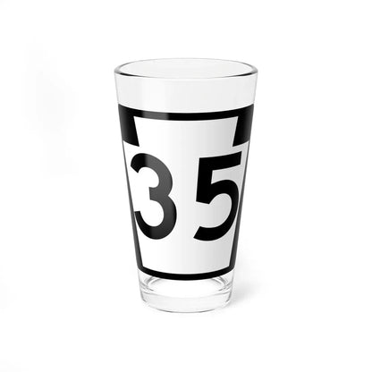 PA-35 (Pennsylvania) (Road Sign) Pint Glass 16oz 16oz - Go Mug Yourself