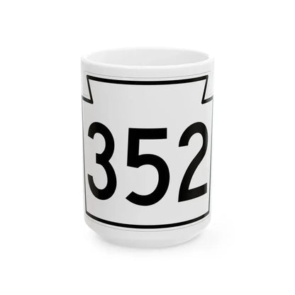 PA-352 1962 (Pennsylvania) (Road Sign) White Coffee Mug 15oz - Go Mug Yourself