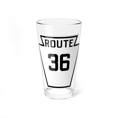 PA-36 1926 (Pennsylvania) (Road Sign) Pint Glass 16oz 16oz - Go Mug Yourself