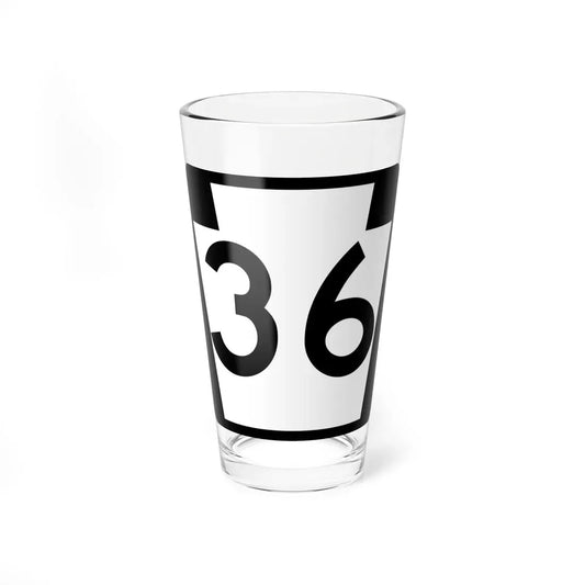 PA-36 (Pennsylvania) (Road Sign) Pint Glass 16oz 16oz - Go Mug Yourself