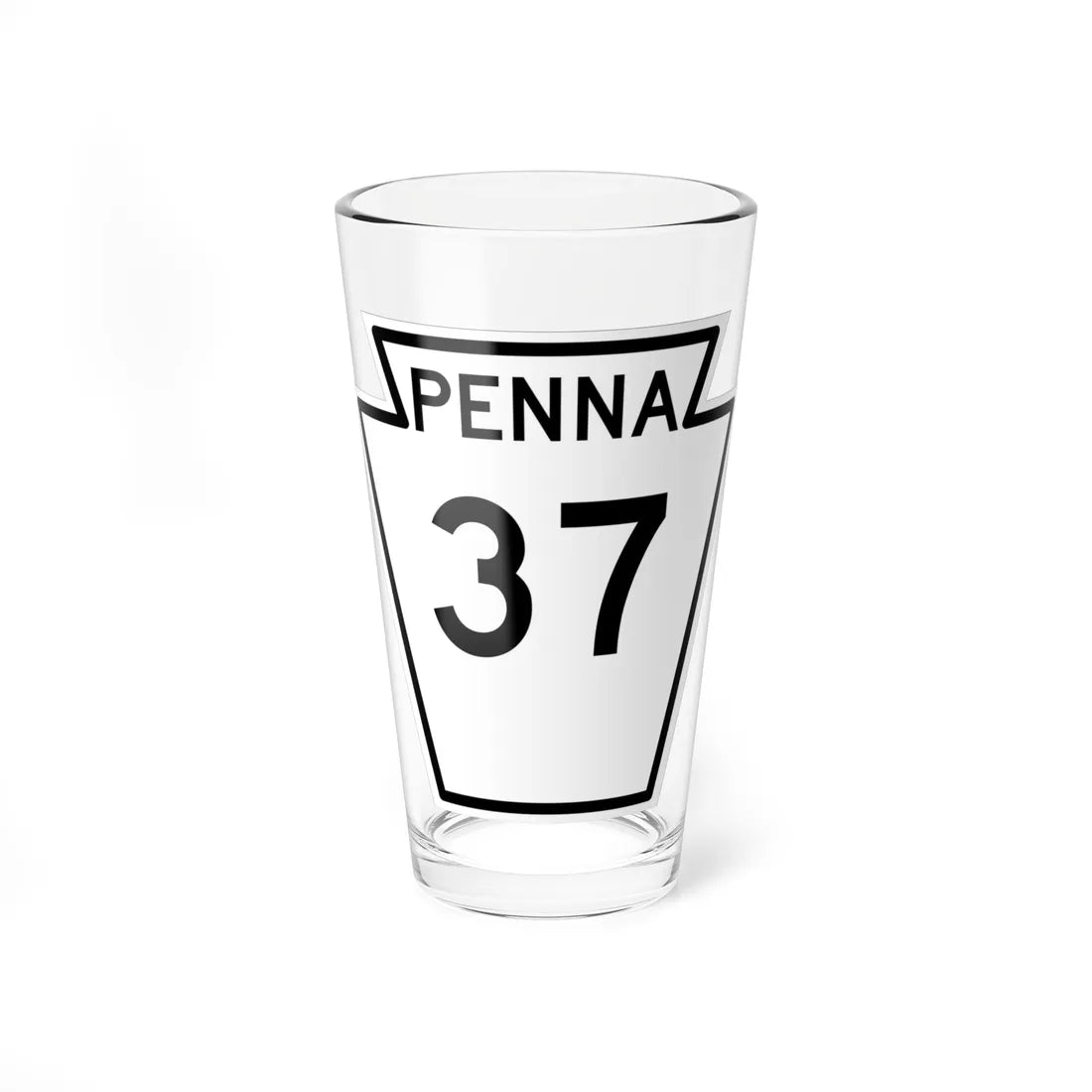 PA-37 1948 (Pennsylvania) (Road Sign) Pint Glass 16oz 16oz - Go Mug Yourself