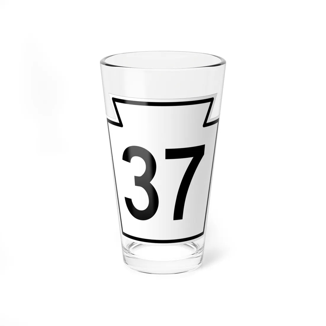 PA-37 1962 (Pennsylvania) (Road Sign) Pint Glass 16oz 16oz - Go Mug Yourself
