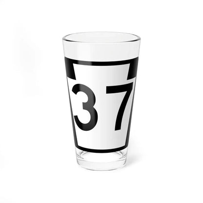 PA-37 (Pennsylvania) (Road Sign) Pint Glass 16oz 16oz - Go Mug Yourself