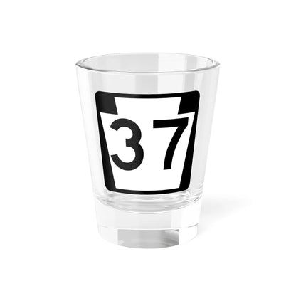 PA-37 (Pennsylvania) (Road Sign) Shot Glass 1.5oz 1.5oz - Go Mug Yourself