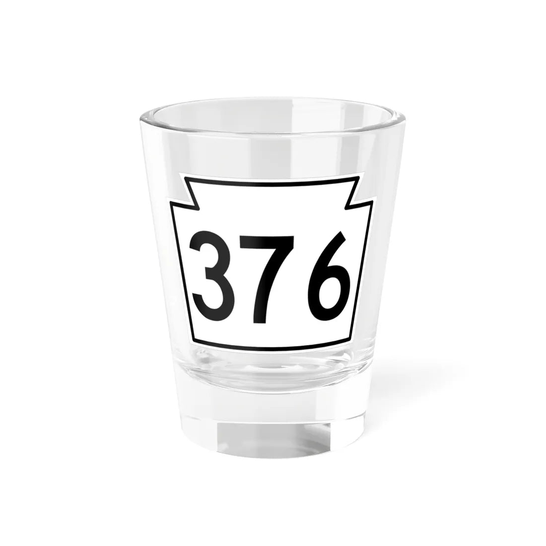 PA-376 1962 (Pennsylvania) (Road Sign) Shot Glass 1.5oz 1.5oz - Go Mug Yourself