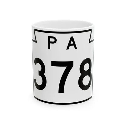 PA-378 1960 (Pennsylvania) (Road Sign) White Coffee Mug 11oz - Go Mug Yourself