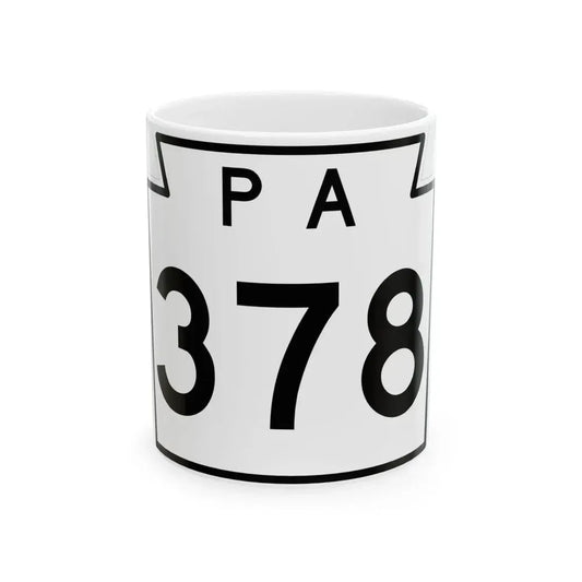 PA-378 1960 (Pennsylvania) (Road Sign) White Coffee Mug 11oz - Go Mug Yourself