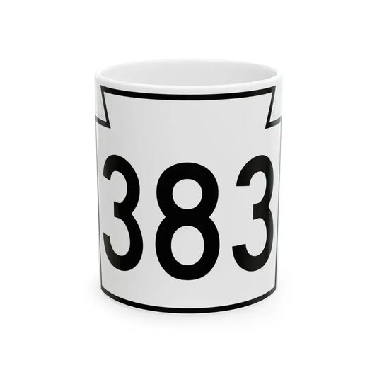 PA-383 1962 (Pennsylvania) (Road Sign) White Coffee Mug 11oz - Go Mug Yourself