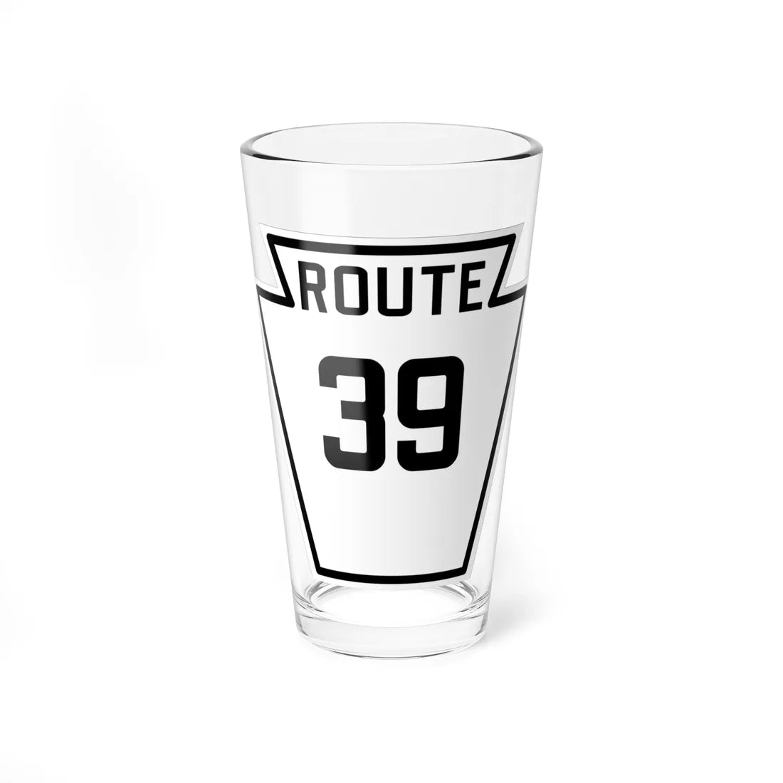 PA-39 1926 (Pennsylvania) (Road Sign) Pint Glass 16oz 16oz - Go Mug Yourself