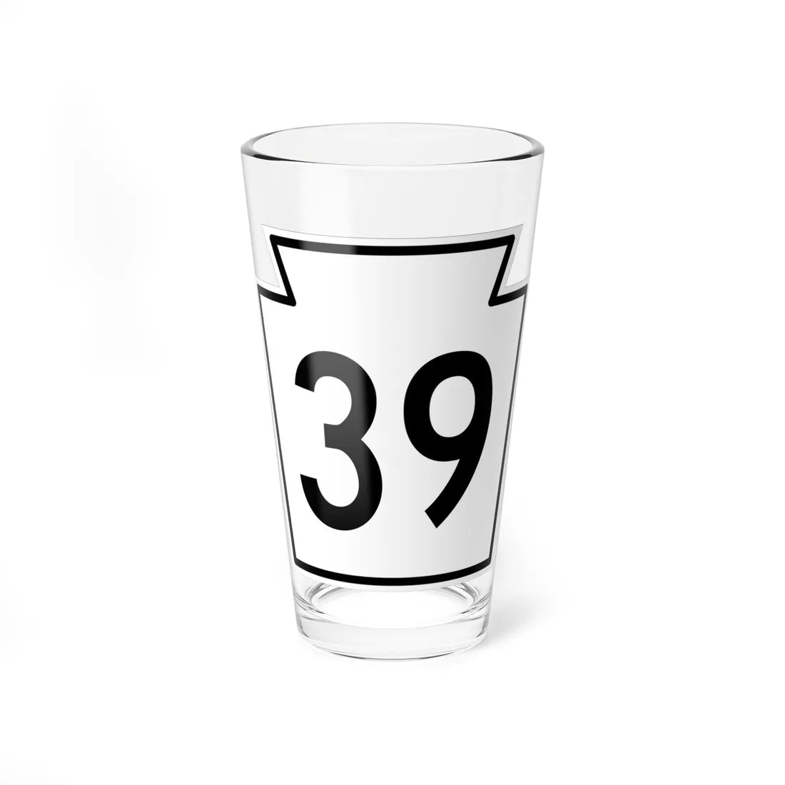 PA-39 1962 (Pennsylvania) (Road Sign) Pint Glass 16oz 16oz - Go Mug Yourself