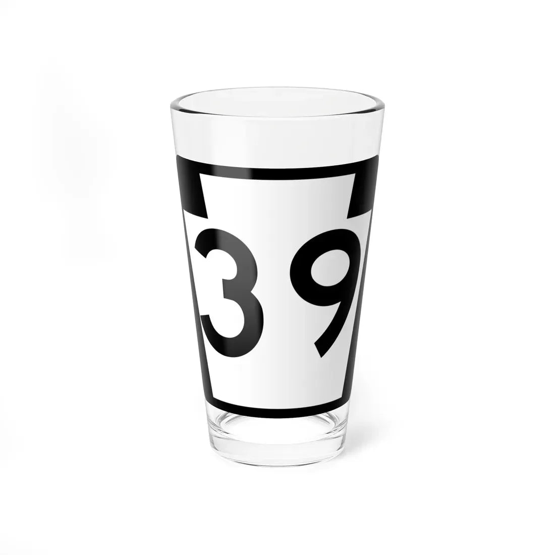 PA-39 (Pennsylvania) (Road Sign) Pint Glass 16oz 16oz - Go Mug Yourself
