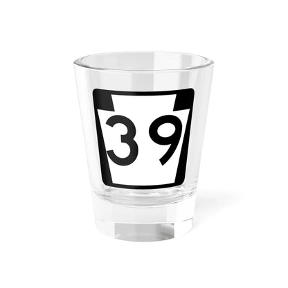 PA-39 (Pennsylvania) (Road Sign) Shot Glass 1.5oz 1.5oz - Go Mug Yourself