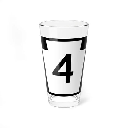 PA-4 (Pennsylvania) (Road Sign) Pint Glass 16oz 16oz - Go Mug Yourself