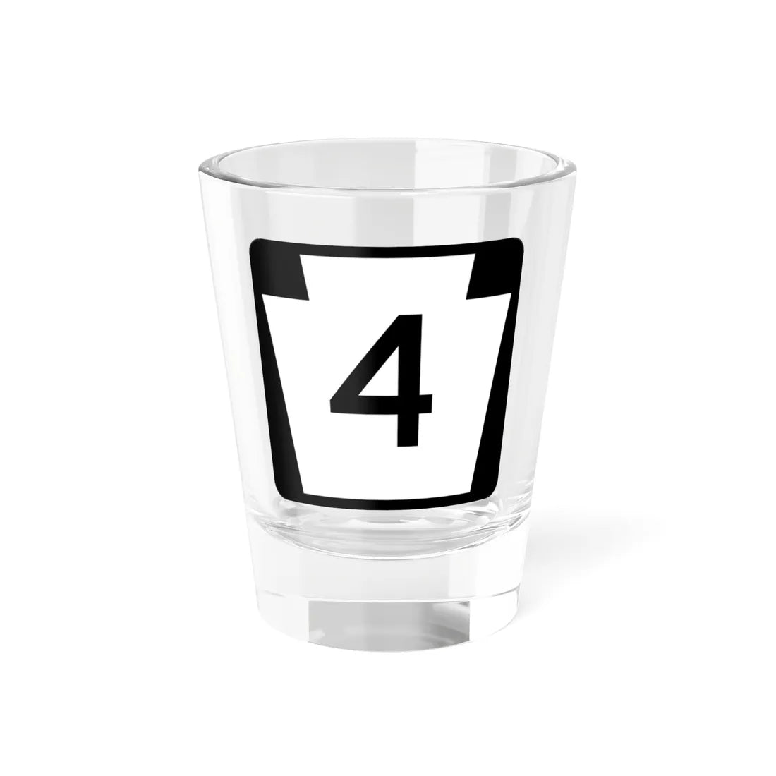 PA-4 (Pennsylvania) (Road Sign) Shot Glass 1.5oz - Go Mug Yourself