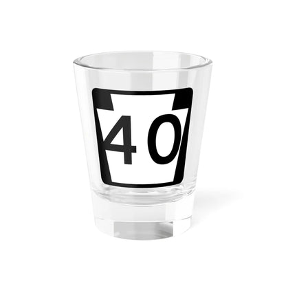 PA-40 (Pennsylvania) (Road Sign) Shot Glass 1.5oz - Go Mug Yourself
