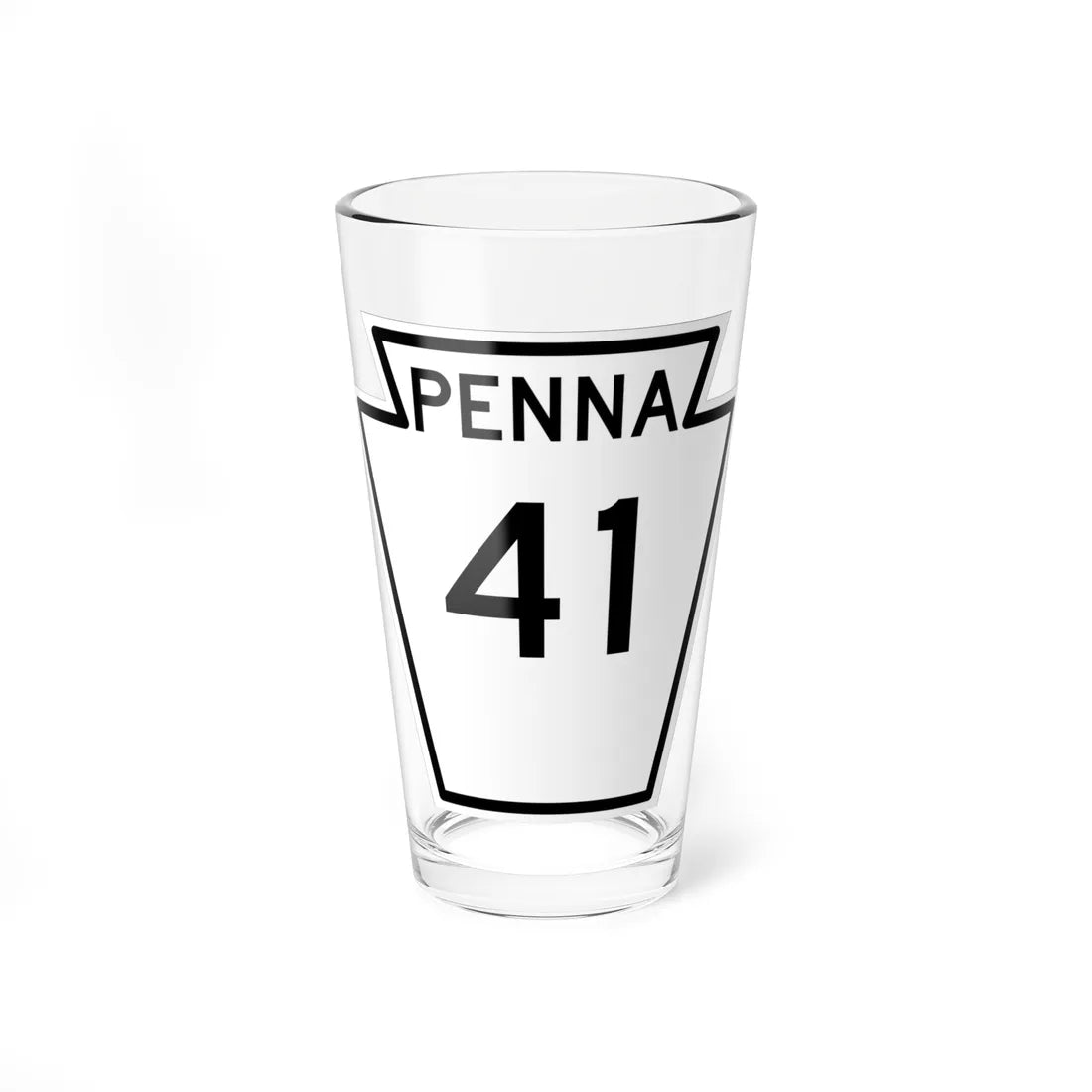 PA-41 1948 (Pennsylvania) (Road Sign) Pint Glass 16oz 16oz - Go Mug Yourself