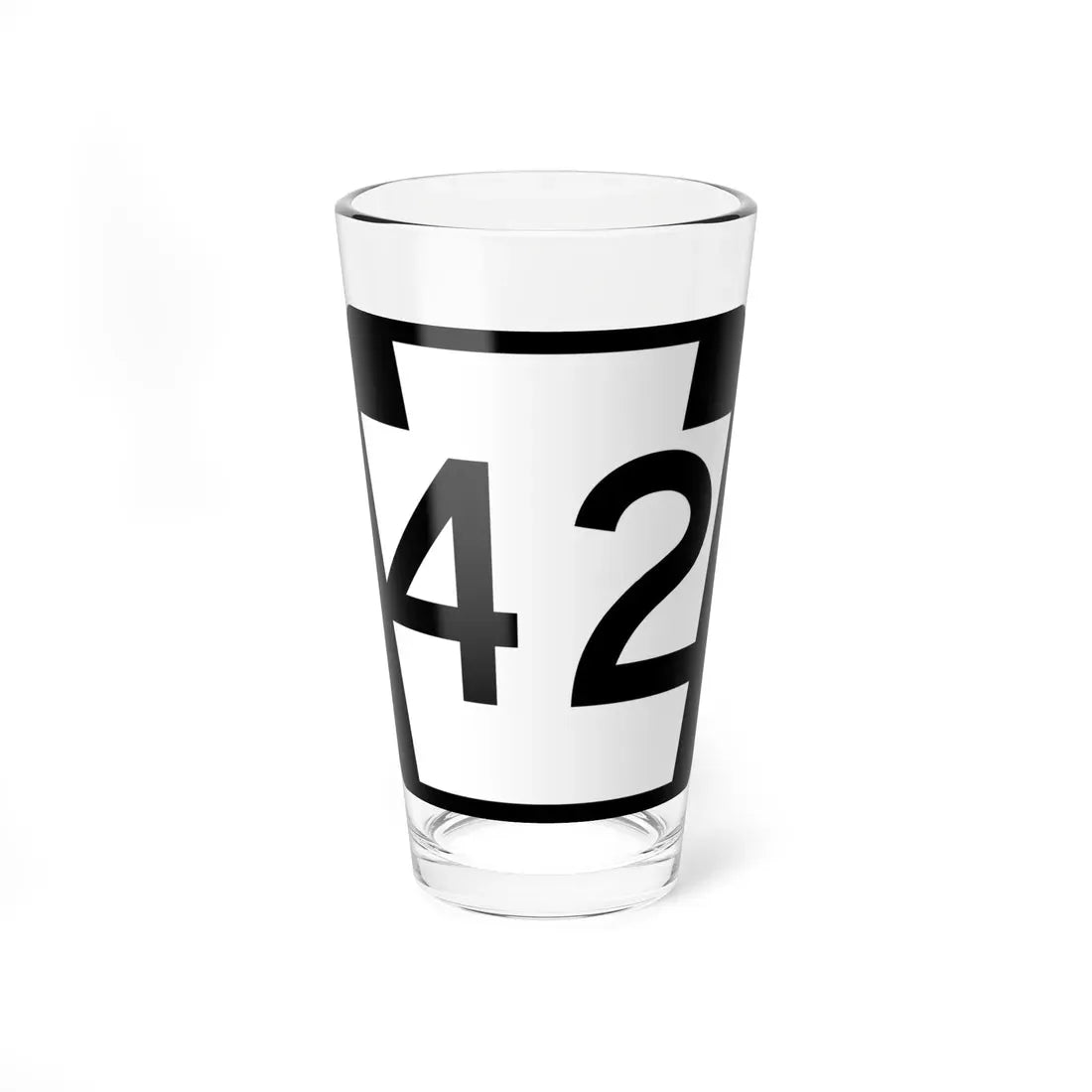 PA-42 (Pennsylvania) (Road Sign) Pint Glass 16oz 16oz - Go Mug Yourself