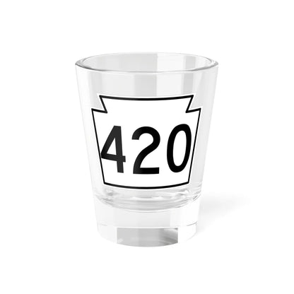 PA-420 1962 (Pennsylvania) (Road Sign) Shot Glass 1.5oz 1.5oz - Go Mug Yourself