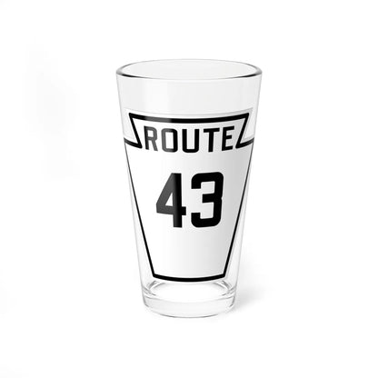 PA-43 1926 (Pennsylvania) (Road Sign) Pint Glass 16oz 16oz - Go Mug Yourself