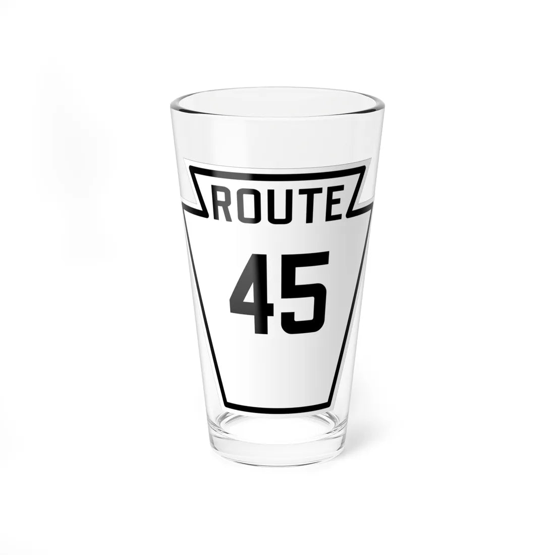 PA-45 1926 (Pennsylvania) (Road Sign) Pint Glass 16oz 16oz - Go Mug Yourself
