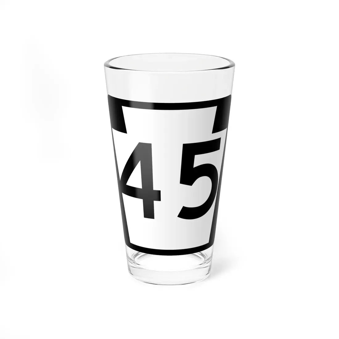 PA-45 (Pennsylvania) (Road Sign) Pint Glass 16oz 16oz - Go Mug Yourself