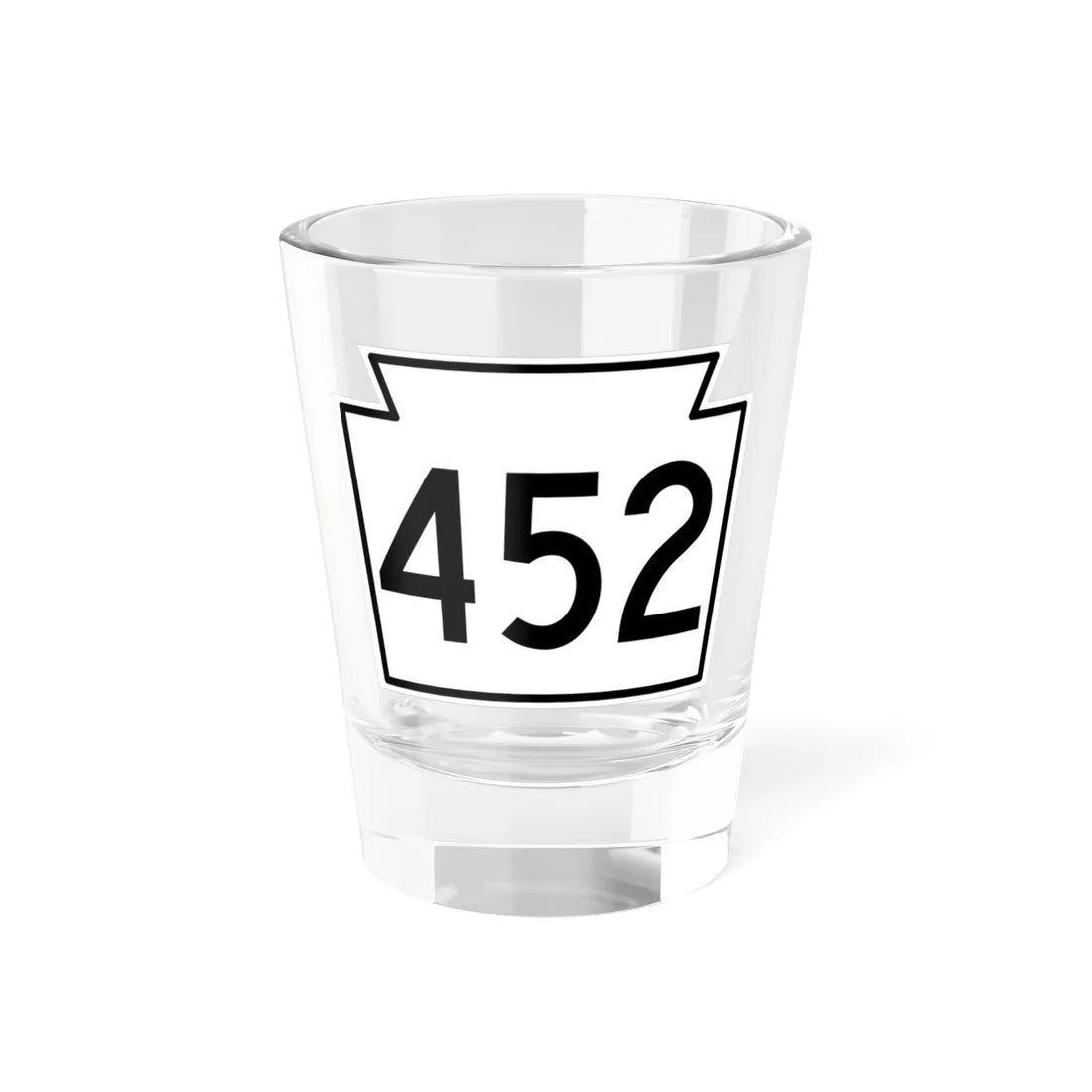 PA-452 1962 (Pennsylvania) (Road Sign) Shot Glass 1.5oz 1.5oz - Go Mug Yourself
