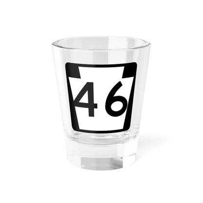 PA-46 (Pennsylvania) (Road Sign) Shot Glass 1.5oz 1.5oz - Go Mug Yourself